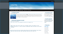 Desktop Screenshot of lexique-poker.info